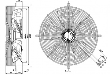 Ventilator axial de aspiratie EBM S3G 450-AO02-32